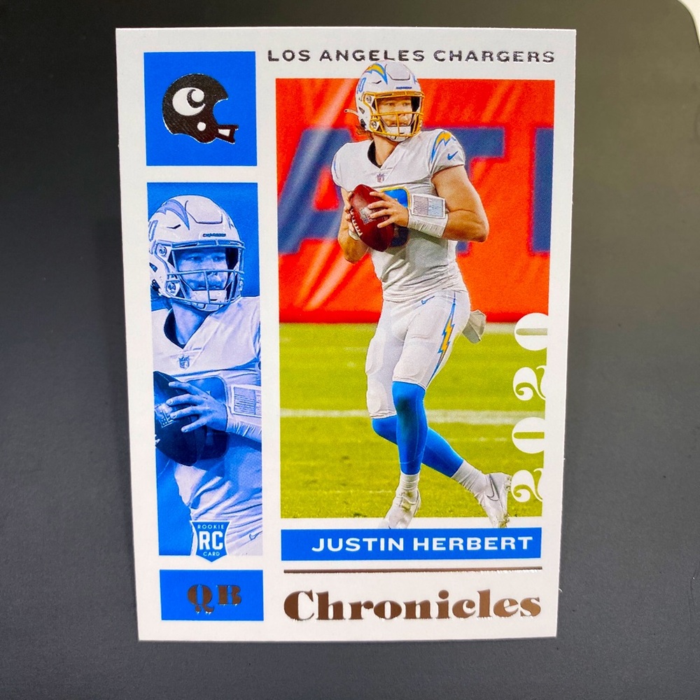 2020 JUSTIN HERBERT ROOKIE SAN DIEGO CHARGERS card